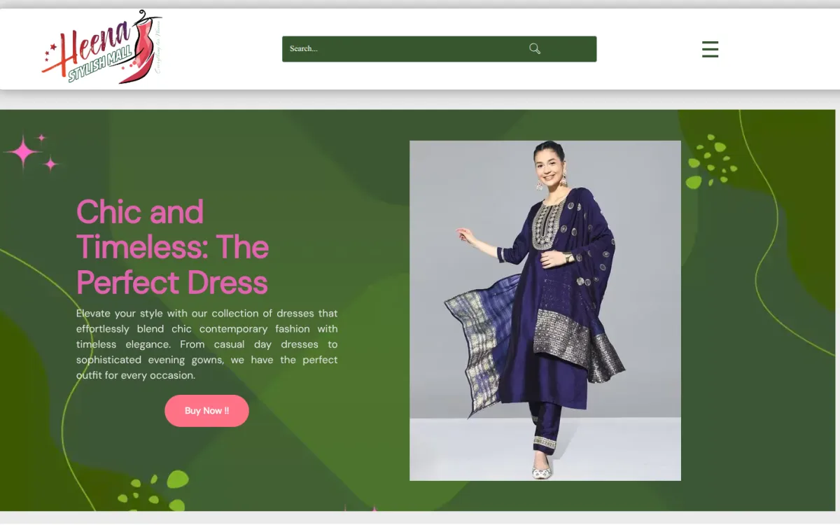 Heena Stylish Mall project screenshot