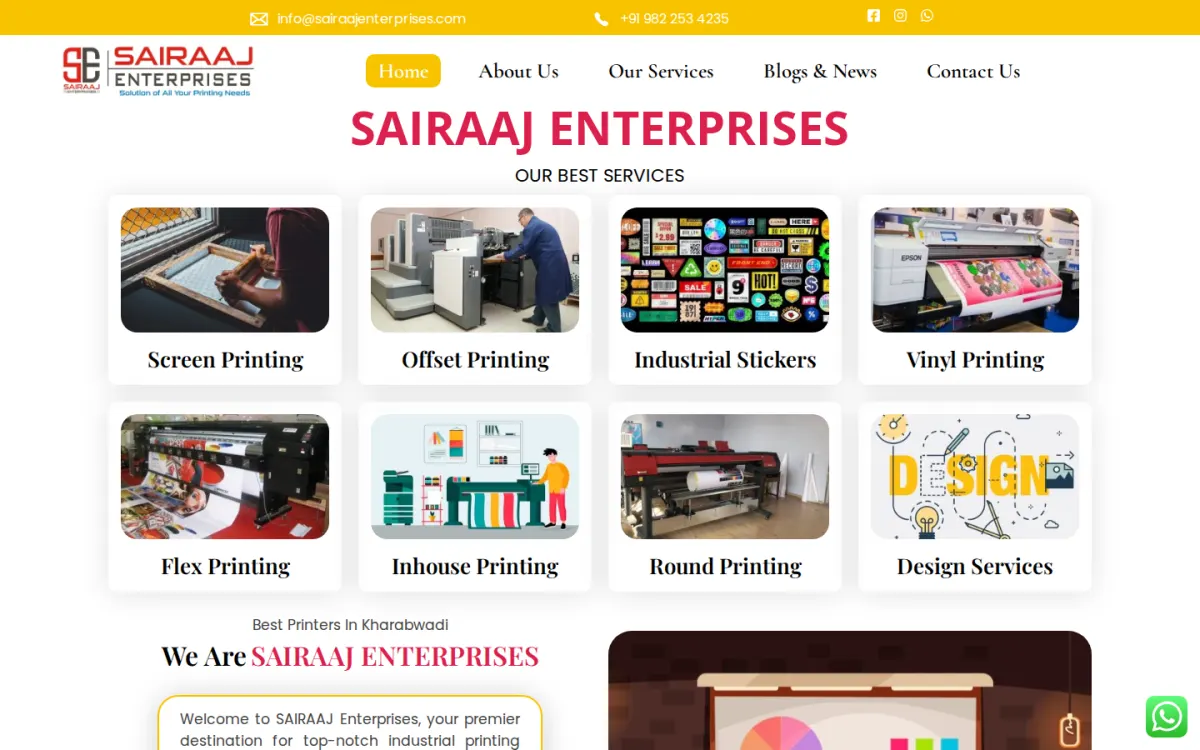 Sairaaj Enterprises project screenshot