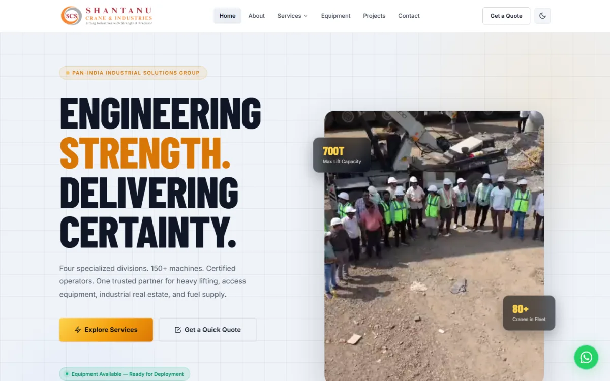 Shantanu Cranes & Industries project screenshot
